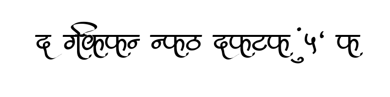 font preview of AMS Aasmi Regular