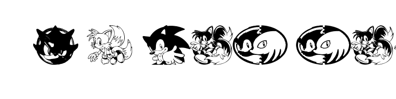 font preview of Sonic Mega Font Regular